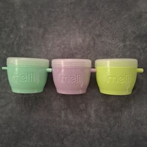 Kids Silicone Snack Cups Set in Mint, Lavender, and Lime